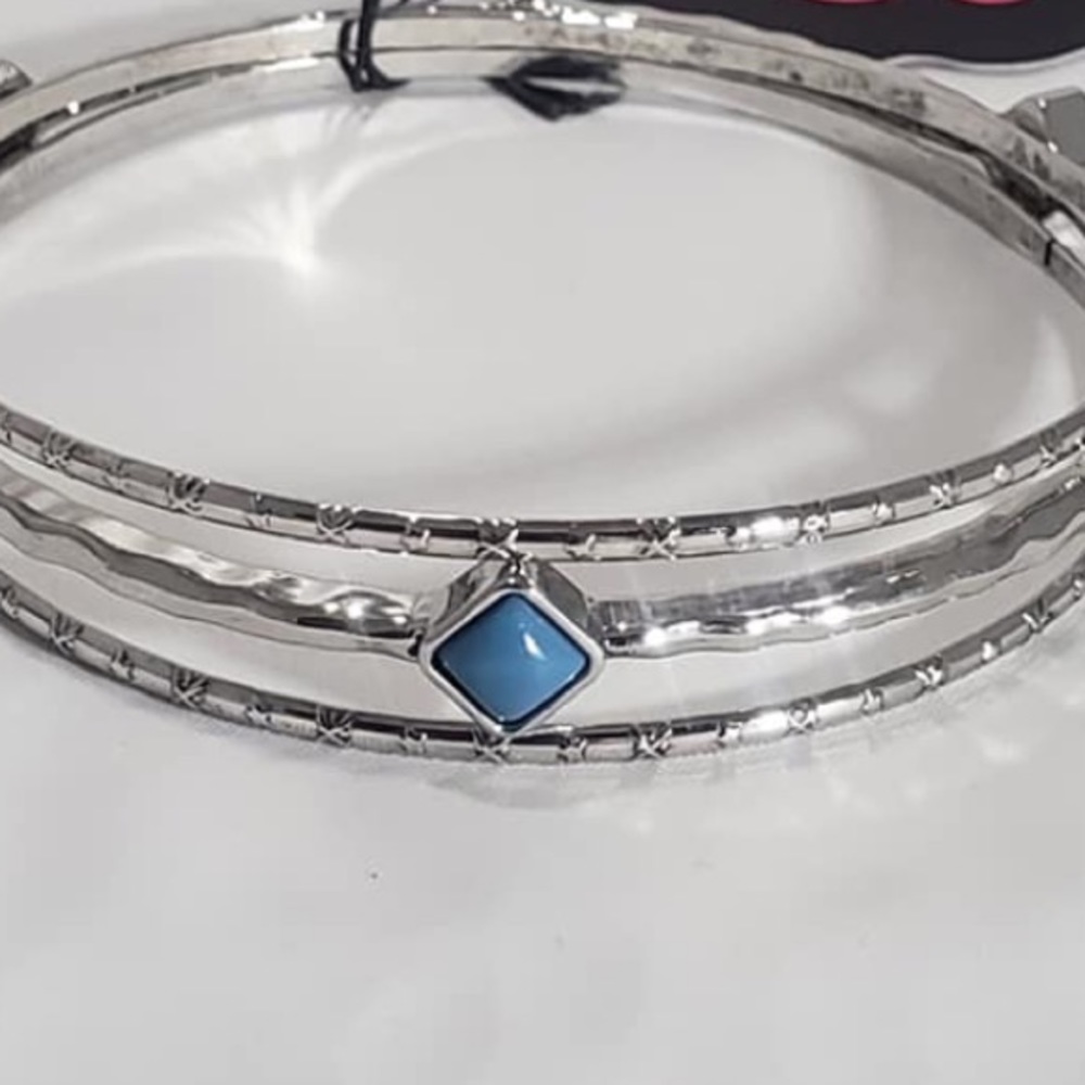 Sunset Fusion Blue Bangle (3) Bracelet Set New